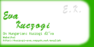 eva kuczogi business card